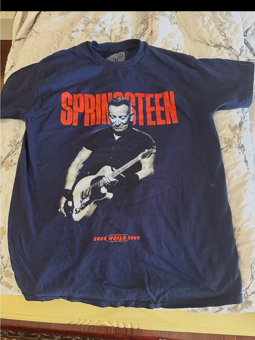 Bruce Springsteen 2024 world tour Navy Graphic Tour T-Shirt